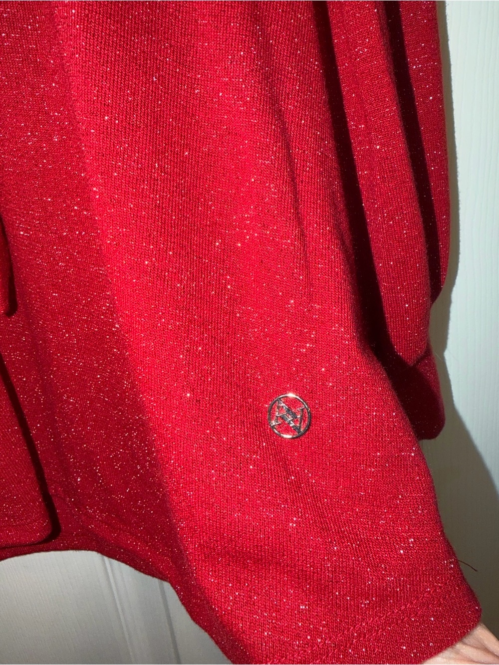 Adrienne Vittadini Red Tie-Neck Blouse. NWT - Picture 3 of 8